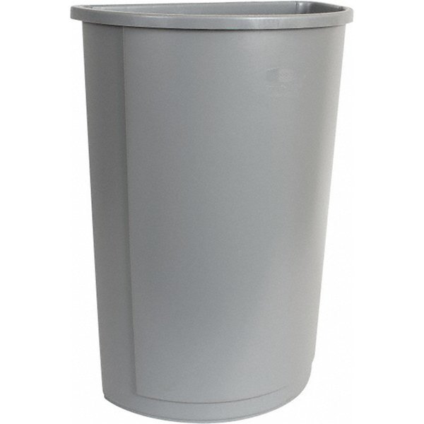 Morror Rubbermaid 21 Gal Gray HalfRound Trash Can MRO5004999